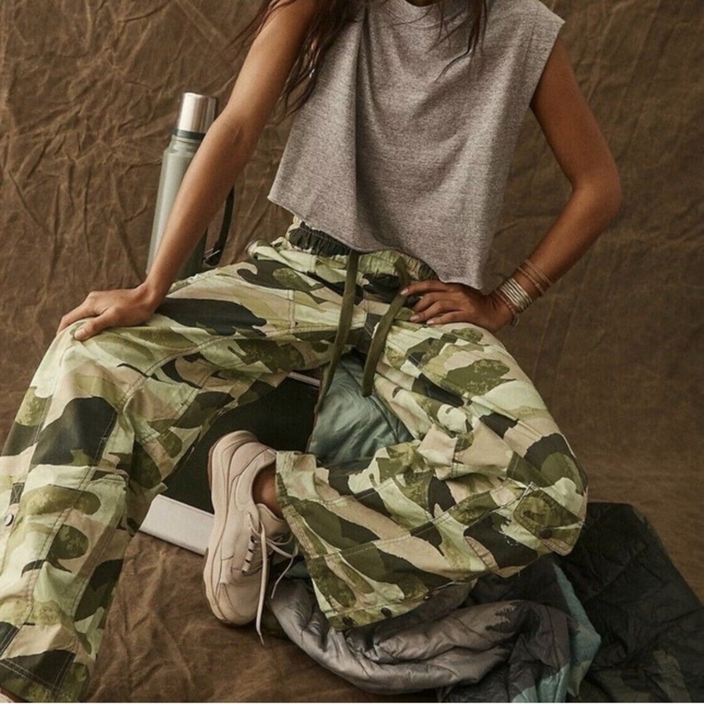 FP Movement by Free People Green Camouflage Joggers